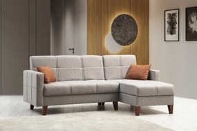 Corner Sofa-Bed Polya - Light Grey Light Grey