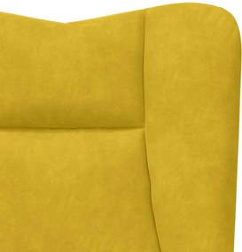 vidaXL Πολυθρόνα Κίτρινο 63 x 67 x 94 εκ. Βελούδο