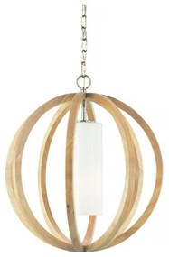Κρεμαστό Φωτιστικό Οροφής 1xE27 Φυσικό Φ52cm Allier FE-ALLIER-P-S-LW Elstead Lighting FE-ALLIER-P-S-LW Καφέ