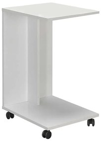 Βοηθητικό τραπέζι C-Shaped Megapap σε χρώμα λευκό 35x45x65εκ. - Μελαμίνη - GP009-0195