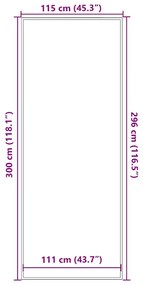 vidaXL Πατάκι Εισόδου Καφέ 115 x 300 εκ.