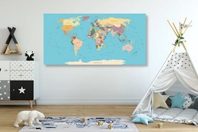 Εικόνα παγκόσμιο χάρτη με ονόματα - 100x50