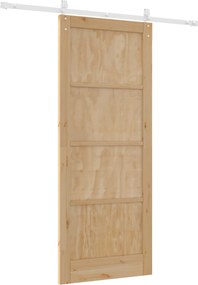 vidaXL Συρόμενη Πόρτα ORKDAL Φυσικό και Λευκό 86 x 211 cm