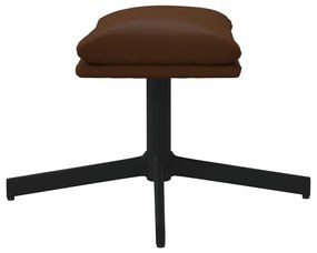 vidaXL Υποπόδιο Καφέ 45x29,5x36 εκ. από Γυαλιστερό Συνθετικό Δέρμα