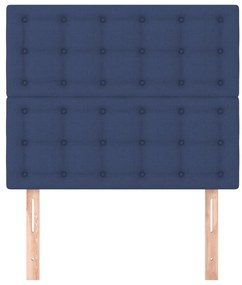 vidaXL Κεφαλάρια Κρεβατιού 2 τεμ. Μπλε 100x5x78/88 εκ. Υφασμάτινο