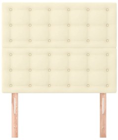 vidaXL Κεφαλάρι Κρεμ 80x5x118/128 εκ. από Συνθετικό Δέρμα