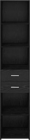 vidaXL Highboard Μαύρη Οξυά 40 x 42,5 x 185 εκ. Επεξεργασμένο ξύλο