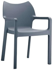 SIESTA DIVA DARK GREY ΠΟΛΥΘΡΟΝΑ ΠΟΛ/ΝΙΟΥ 57X53X84εκ.20.0082