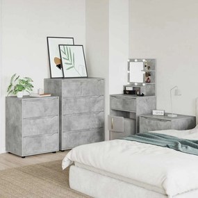 vidaXL Ντουλάπι αποθήκευσης Σκυρόδεμα Γκρι 60 x 48 x 81 εκ