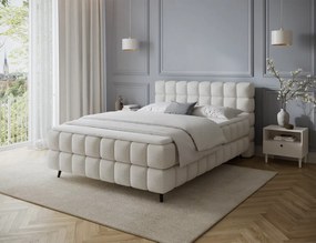 Επενδυμένο κρεβάτι Sober-140 x 200-Λευκό