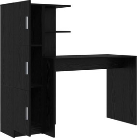 vidaXL Γραφείο 2 pcs Μαύρη Οξυά