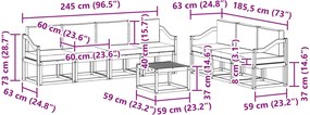 vidaXL Σειρά Καναπέ Εξωτερικού 7 pcs