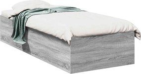 vidaXL Κρεβάτι δαπέδου Γκρι Sonoma 80 x 200 cm Επεξεργασμένο Ξύλο