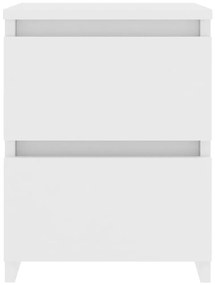 vidaXL Κομοδίνα 2 τεμ. Λευκά 30 x 30 x 40 εκ. από Επεξ. Ξύλο