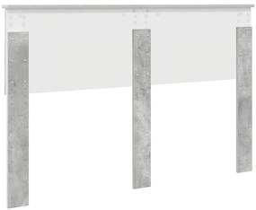 vidaXL Κεφαλάρι με κεφαλάρι Σκυρόδεμα Γκρι 150 cm Επεξεργασμένο ξύλο