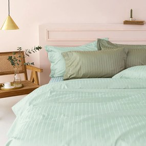 Σεντόνια Sateen Riga (Σετ 4τμχ) Mint Palamaiki Queen Size 240x270cm 100% Cotton Satin