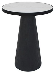 LAMP SIDE TABLE ΦΥΣΙΚΟ ΜΑΥΡΟ 36x36xH55cm