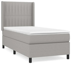 ΚΡΕΒΑΤΙ BOXSPRING ΜΕ ΣΤΡΩΜΑ ΑΝΟΙΧΤΟ ΓΚΡΙ 90X200 ΕΚ. ΥΦΑΣΜΑΤΙΝΟ 3131561