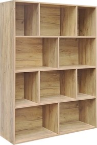 Βιβλιοθήκη Evergin pakoworld mdf σε oak απόχρωση 100x30x135εκ