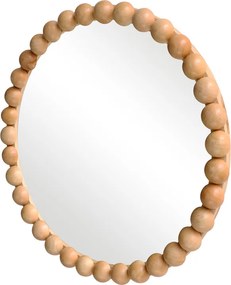 Καθρέπτης Specio pakoworld ξύλο σε φυσική απόχρωση Φ60x4.5εκ