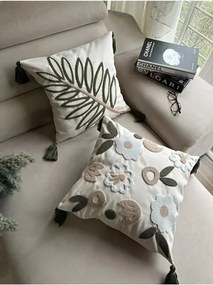 Stewehome Σετ 2 τεμαχίων μαξιλαροθήκες διακοσμητικές από λινό 43x43 cm