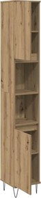 vidaXL Ντουλάπι μπάνιου Δρυς τεχνίτης 30x30x190 cm Κατασκευασμένο ξύλο