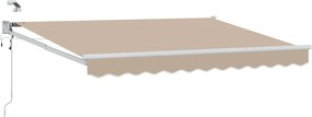 vidaXL Ηλεκτρικό Αναδιπλούμενο Σκίαστρο Μπεζ 3,5 x 2,5 μ