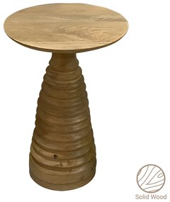 Βοηθητικό τραπέζι Souler Inart φυσικό μασίφ mango ξύλο Φ38x56εκ Model: 297-000007