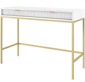 Κονσόλα Nova 12_B_G 103,5x50x77,6cm White-Gold Μελαμίνη,Μέταλλο