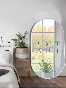 Stewehome Διακοσμητικός καθρέφτης τοίχου MDF οβάλ 90x50 cm