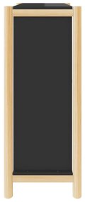 vidaXL Παπουτσοθήκη Μαύρη 57,5 x 33 x 80 εκ. από Επεξεργασμένο Ξύλο