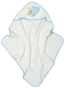 Κάπα κεντητή Heart Blue 75x75
