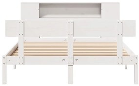 vidaXL Κρεβάτι Βιβλιοθήκη Χωρίς Στρώμα 120x190 εκ Μασίφ Ξύλο Πεύκου