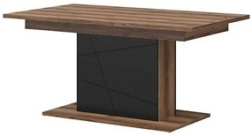 Τραπέζι Boston CE123, 160x90x75cm, 86 kg, Μαύρο ματ, Σκούρα βελανιδιά delano, Γωνιακό, Επιμήκυνση, Πλαστικοποιημένη μοριοσανίδα, Καφέ | Epipla1.gr