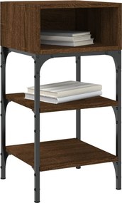 vidaXL Κομοδίνα 2 τεμ. Καφέ Δρυς 35x34,5x70 εκ. Επεξεργασμένο Ξύλο