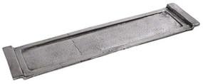 Δίσκος Διακοσμητικός Ορθογώνιος FLA335 80x18x3cm Silver Espiel Aluminium
