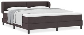 vidaXL Κρεβάτι box spring με στρώμα με στρώμα Σκούρο καφέ Σκούρο καφέ