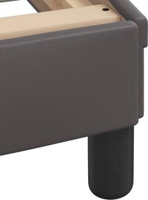 vidaXL Κρεβάτι με Στρώμα Dover Γκρι 80 x 200 εκ. Συνθετικό Δέρμα