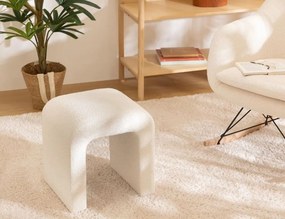 ΣΚΑΜΠΌ &amp; ΠΟΥΦ SEVI WHT BOUCL POUF ATMOSPHERA 197331A