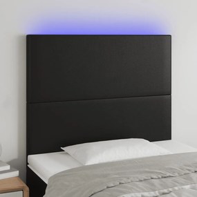 Κεφαλάρι Κρεβατιού LED Μαύρο 90x5x118/128 εκ 3122222