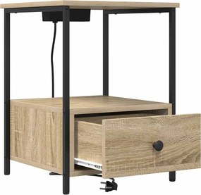 vidaXL Κομοδίνο Δρύς Sonoma 42 x 41 x 56 εκ. Επεξεργασμένο ξύλο