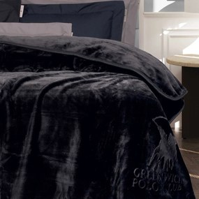 Κουβέρτα Βελουτέ Υπέρδιπλη (220x240) Greenwich Polo Club Essential 3440 Black