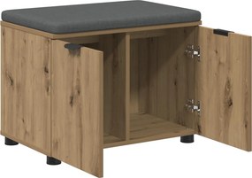 vidaXL Παγκάκι Χαλωρίου Τεχνίτικη Δρυς 60 x 38 x 46 εκ