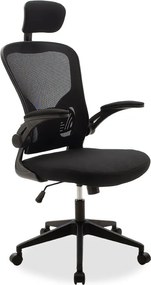 Καρέκλα γραφείου διευθυντή Ergoline pakoworld ύφασμα mesh μαύρο