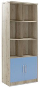 Βιβλιοθήκη παιδική σύνθετη Looney χρώμα castillo-μπλε 80,5x36,5x183,5εκ 80.5x36.5x183.5 εκ.