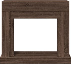 vidaXL Πλαίσιο Τζακιού Καφέ Δρυς 100x30x87,5 εκ. από Επεξ. Ξύλο