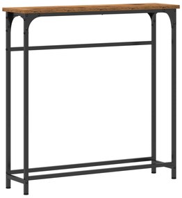 vidaXL Κονσόλα Ξύλου Παλιού 75x19,5x75 εκ. Κατασκευασμένο από Ξύλο και Χάλυβα