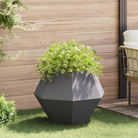 vidaXL Γλάστρα Μαύρο 75 x 75 x 60 εκ Ατσάλι