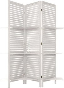 Παραβάν Με 3 Ράφια (120.5x37x170) A-S White 157120A