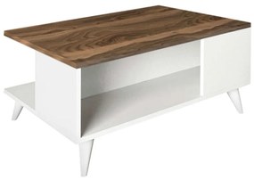 Τραπέζι Σαλονιού Sedra 0228156 90x60x38,6cm White-Walnut